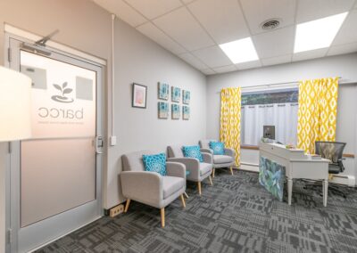 Suite 202 reception area- office space in Waltham